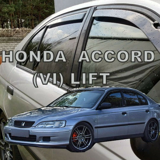 Heko Set of Windbreakers Front and Rear Car Dark Fime for Honda Accord 4pcs