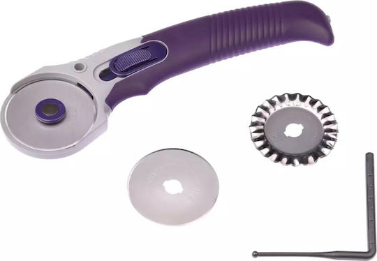 Prym Rotary Fabric Cutter with Handle and 3 Blades 45mm