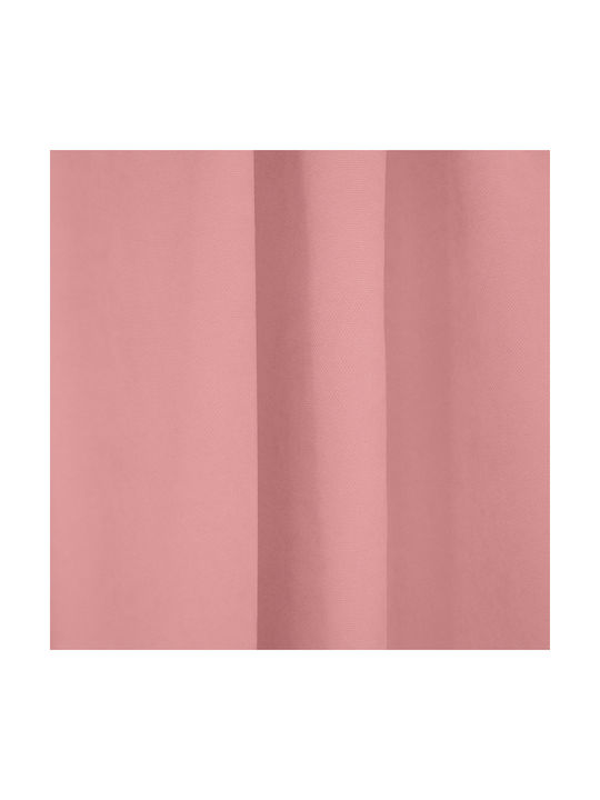 Lino Home Curtain with Pencil Pleat Renas Old Pink 140x280cm