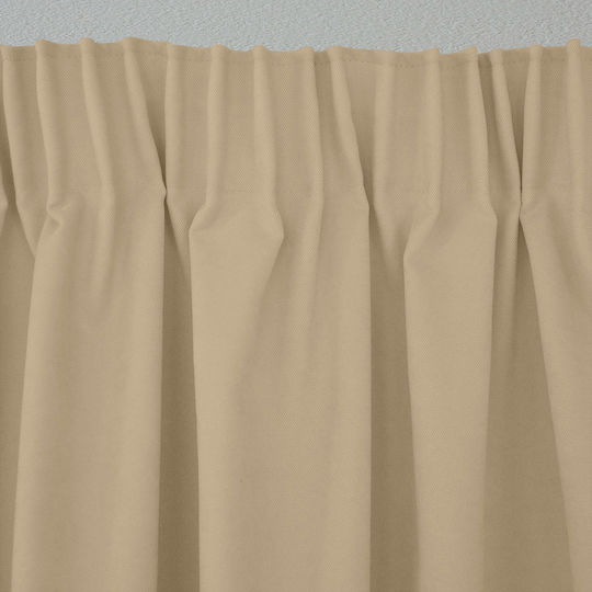 Lino Home Curtain with Grommets Renas Beige 140x280cm