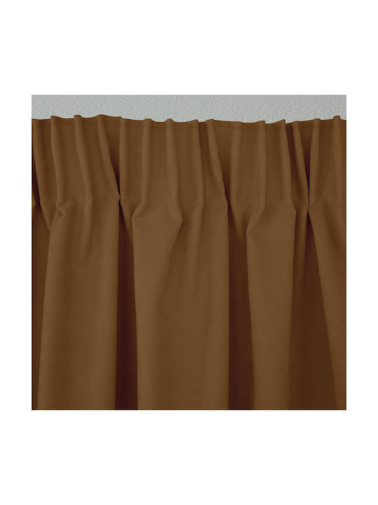Lino Home Κουρτίνα με Τρέσα Renas Tabac 140x280εκ.