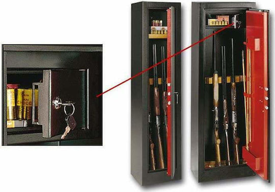 Technomax Οπλοκιβώτιο Οπλοκιβώτιο 7 Θέσεων με Κλειδί 7 Θέσεων με Κλειδαριά