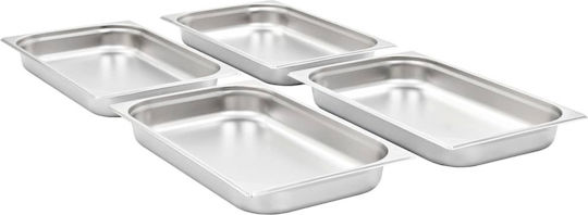 vidaXL Σκεύος Gastronorm Ανοξείδωτο GN1/1 με Βάθος 65mm (4τμχ)