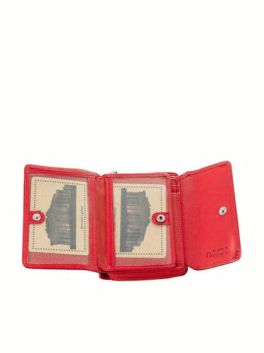 345 Small Leather Women's Wallet Classic Red