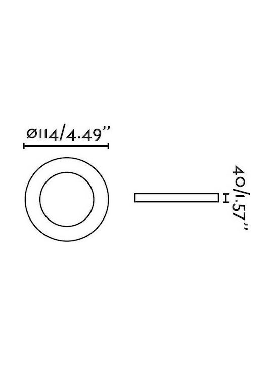 Faro Barcelona Argon Round Metallic Recessed Spot with Socket GU10 White 11.4x11.4cm. 1pcs