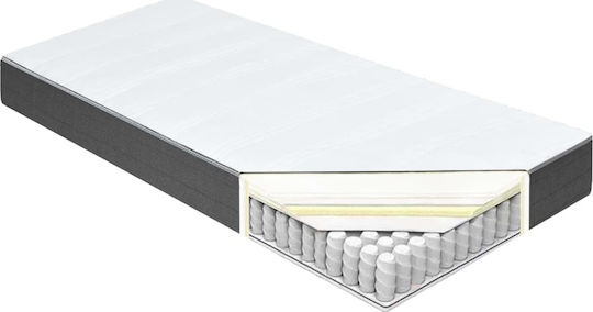 Pat King Size Tapițat cu Material Gri Închis cu Plăci Potrivit pentru Saltea 200x200cm