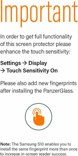 PanzerGlass Full Face Tempered Glass Black (Galaxy S10+)