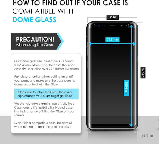 Whitestone 3D Закалено стъкло за цялото лице (Galaxy S8+)