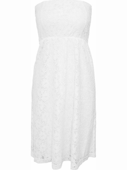 Summer Midi Slip Dress White