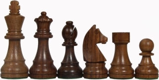 Chess Evolution Wooden Pieces-Pawns Staunton 9.5cm Brown - Chess Evolution and 2 Extra Queens Wooden Chess Pawns