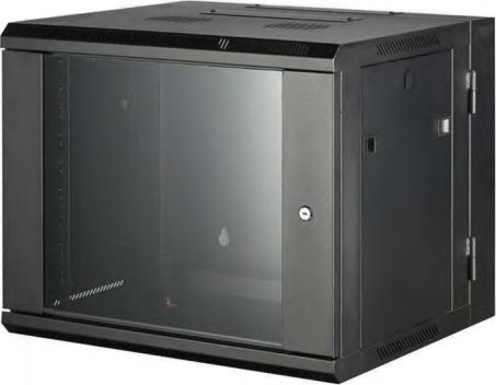 Safewell Wall Mounted Rack Cabinet 6U 60x55x37cm Black SMB6506