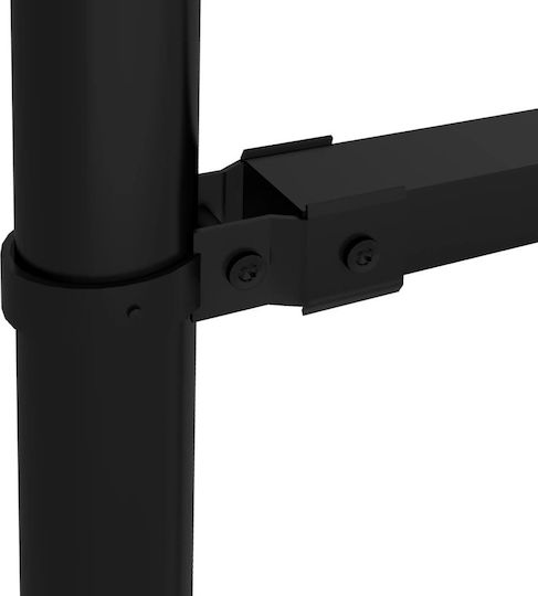 vidaXL Fencing Rails with Black Spears Metal Fence Railings with Spears in Black Color 2.0x6.8m