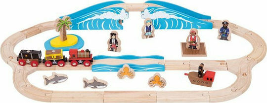 Big Jigs Pirates Set with Train made of Wood for 3+ years+ Years