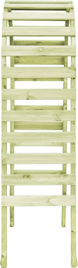 Αψίδα Κήπου από Ξύλο σε Μπεζ Χρώμα 130x60x230cm