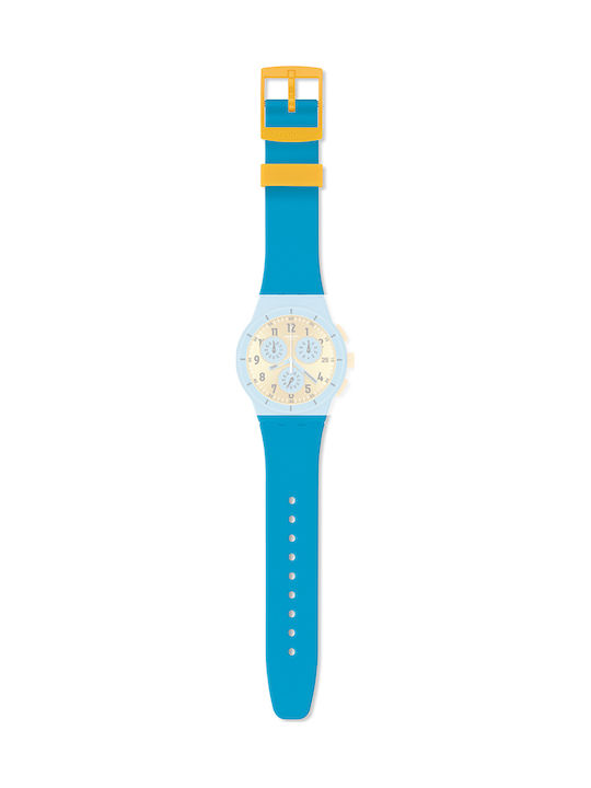 Swatch MARESOLI Rubber Strap Turquoise 20mm