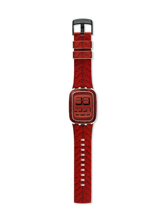 Swatch Bollente Rubber Strap Red 28mm