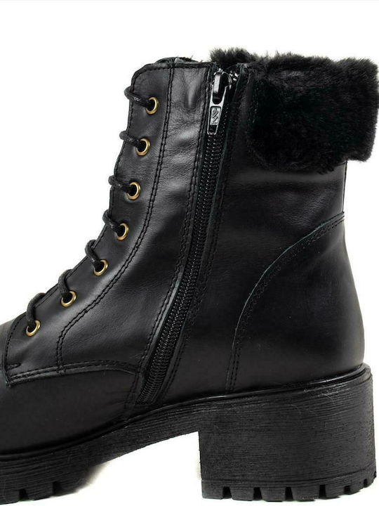 Yokono Curio 005 Leather Women's Ankle Boots Black Curio-005