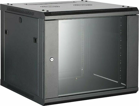 Safewell Επιτοίχια Καμπίνα Rack 18U Μαύρο SMJ6618