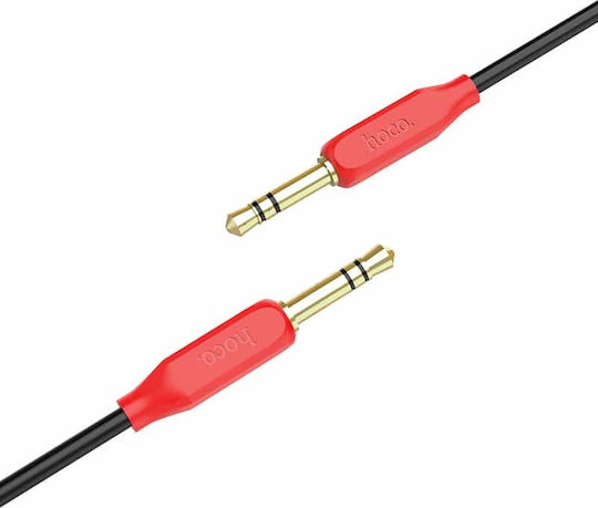 Hoco Hoco TRRS 3.5mm Male to 3.5mm Male Audio Cable Black 1m with Gold Plated Terminals