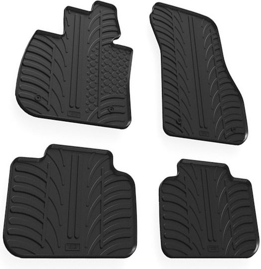 Lampa Set of Front and Rear Mats Tray Type 4pcs from Rubber for BMW X2 Black