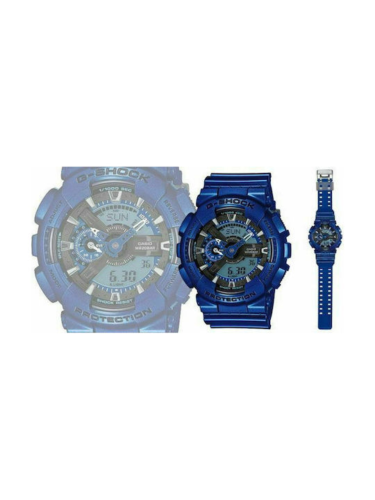 Casio G-Shock Digital Ceas Cronograf Baterie cu Albastru Curea de cauciuc
