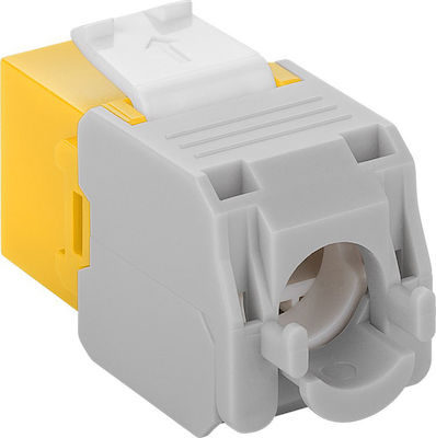 Goobay Keystone Module RJ45 jack to IDC Cat.6A 500MHz Yellow