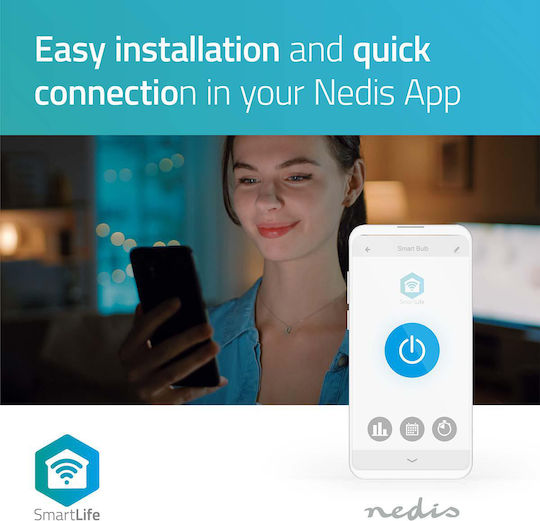 Nedis Wasserdicht Smart LED-Streifen Wi-Fi 12V RGBW Licht 5m Typ SMD5050 mit Netzteil