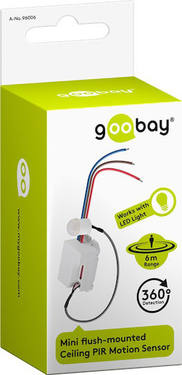 Goobay PET Wired Infrared Motion Sensor 360° Scope 6m