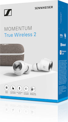 Momentum True Wireless 2 In-Ear Bluetooth-Freisprecheinrichtung Kopfhörer mit Schweißresistenz und Ladeetui Weiß