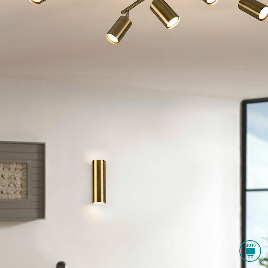 Trio Lighting Marley Modern Lamp Wall with Socket GU10 Gold 6x8x6cm