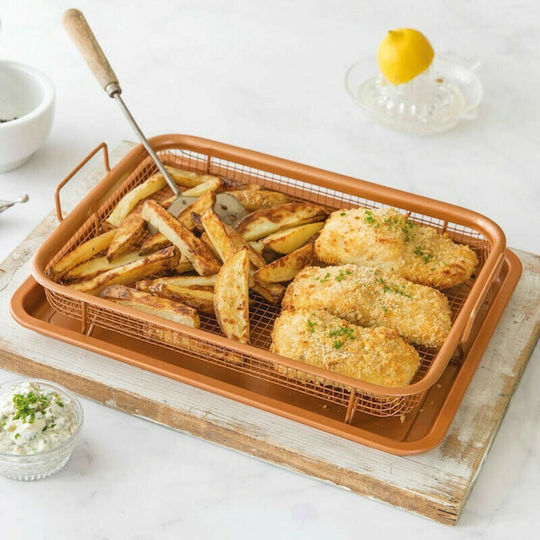 Pyramis Crispy Tray Ταψί για Τηγάνισμα Τρυπητό Ταψί από Χαλκό με Αντικολλητική Επίστρωση