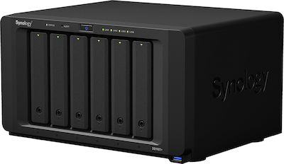 Synology DiskStation DS1621+ NAS Turm mit 6 Steckplätzen für HDD/SSD und 4 Ethernet-Anschlüsse