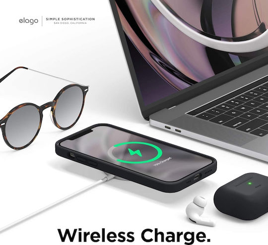 Elago MagSafe Back Cover Σιλικόνης 0.2mm Μαύρο (iPhone 12 / 12 Pro)
