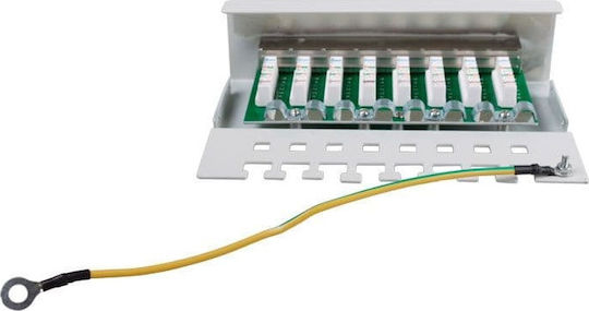 Goobay Patch Panel for Rack 1U with 8 cat5e Ports Gray