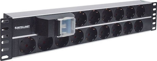 Intellinet Πολύπριζο Rack 19" 2U με 15 Sockets Μαύρο