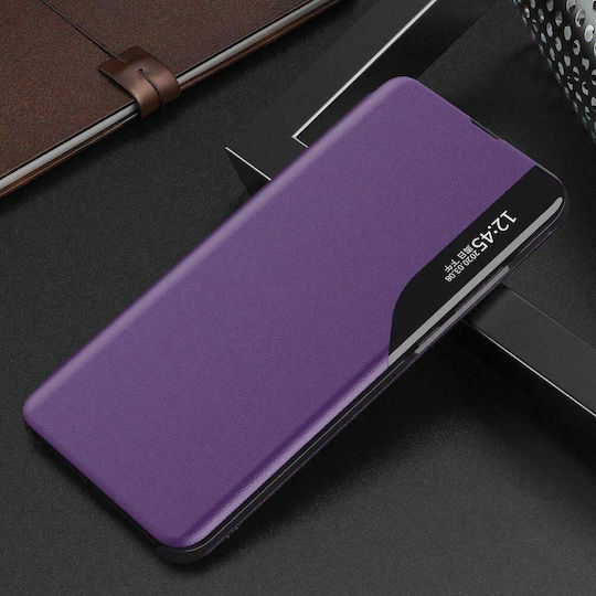 Hurtel Eco Leather View Brieftasche Synthetisches Leder Lila (Huawei Y6p)