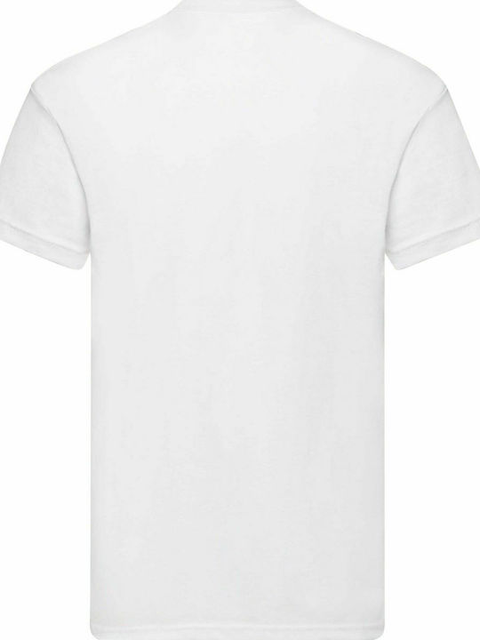 Fruit of the Loom Valueweight Τ Ανδρικό Διαφημιστικό T-shirt Κοντομάνικο σε Λευκό Χρώμα