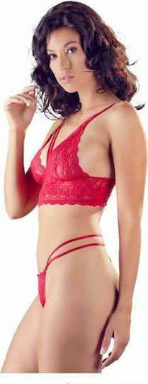 Cottelli Collection Sexy Lace Bra Set Red
