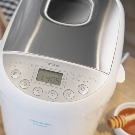 Cecotec Bread&Co 1000 Delicious Αρτοπαρασκευαστής 550W Χωρητικότητας 1000gr με 19 Προγράμματα