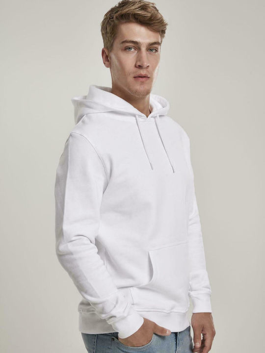 Urban Classics TB3086 Herren Sweatshirt mit Kapuze und Taschen Weiß