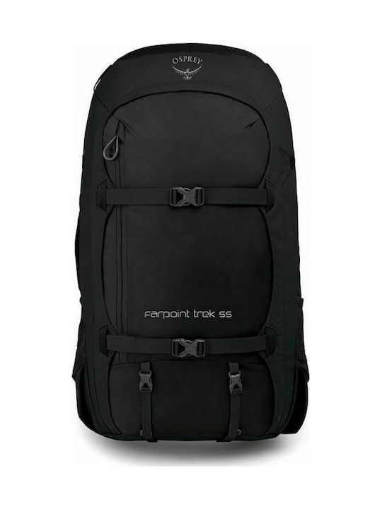 Osprey Farpoint Trek 55 Ορειβατικό Σακίδιο 55lt Αδιάβροχο Μαύρο