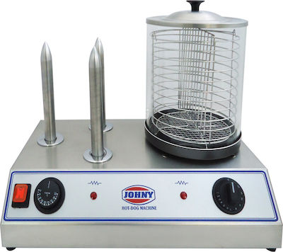 Johny AK/1-AP3 Commercial Hot Dog Steam Machine with Bread Warmer 2kW 49x29.5x40cm