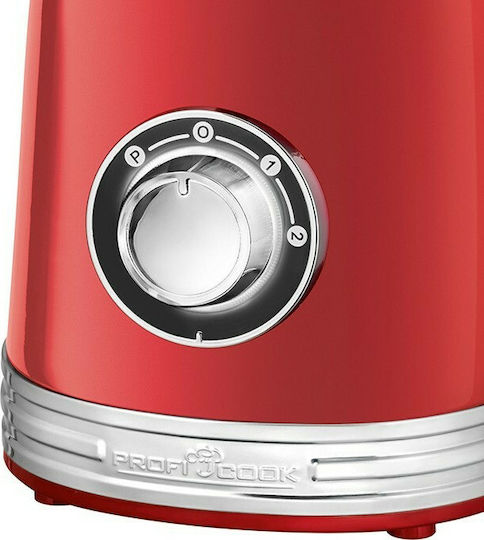 Profi Cook PC-UM 1195 Blender for Smoothies with Glass Jug 1.5lt 800W Red