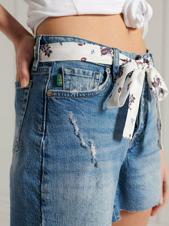 Women's Jean High-waisted Shorts Blue