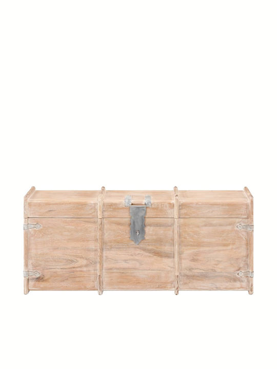 vidaXL Wooden Decorative Trunk Beige 90x40x40cm