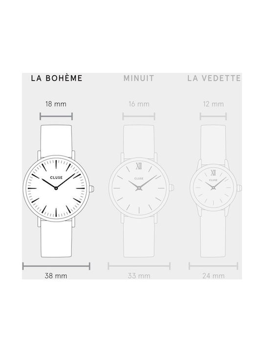 Cluse Watch with Beige Leather Strap
