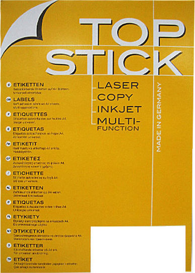 Topstick 800 Self-Adhesive Rectangular A4 Labels 105x74mm