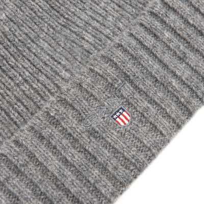 Beanie Beanie with Rib Knit in Gray color