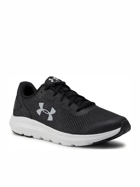 Under Armour Surge 2 Ανδρικά Αθλητικά Παπούτσια Running Black / White / Mod Gray