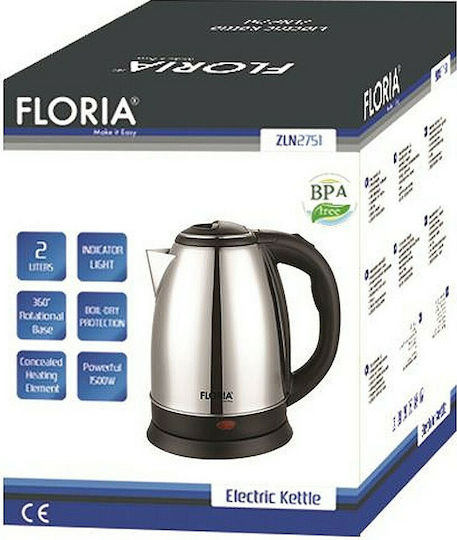 Zilan Kettle 1.8lt 1500W Silver